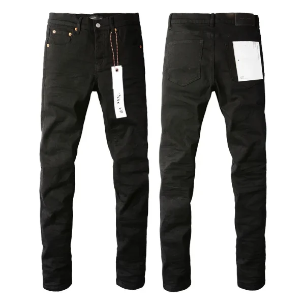 New Fashion Purple jeans man with distressed hole patches Fashion Repair Low Rise Skinny Denim pants 28-40 size - Image 2