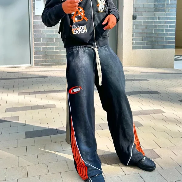 American Fashion Hip Hop Joker Loose Casual Pants Men Street Y2K New Vintage Punk Rock Wide-leg Pants Unisex Harajuku Sell Pants - Image 3