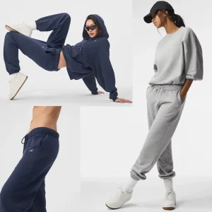 2025 Women's Loose Cotton Accolade Sweatpants Loose Jogging Pants Accolade Hoodie Drawstring Versatile Pullover Sports Hoodie